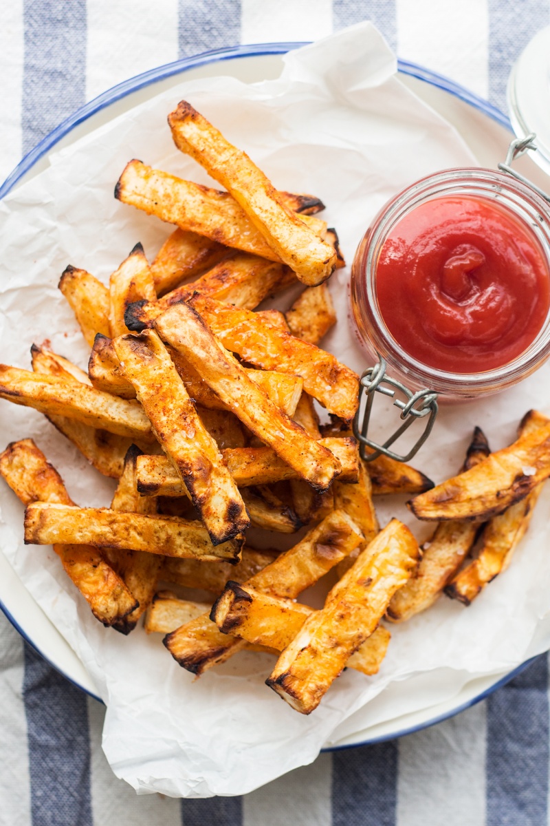 celeriac chips plate