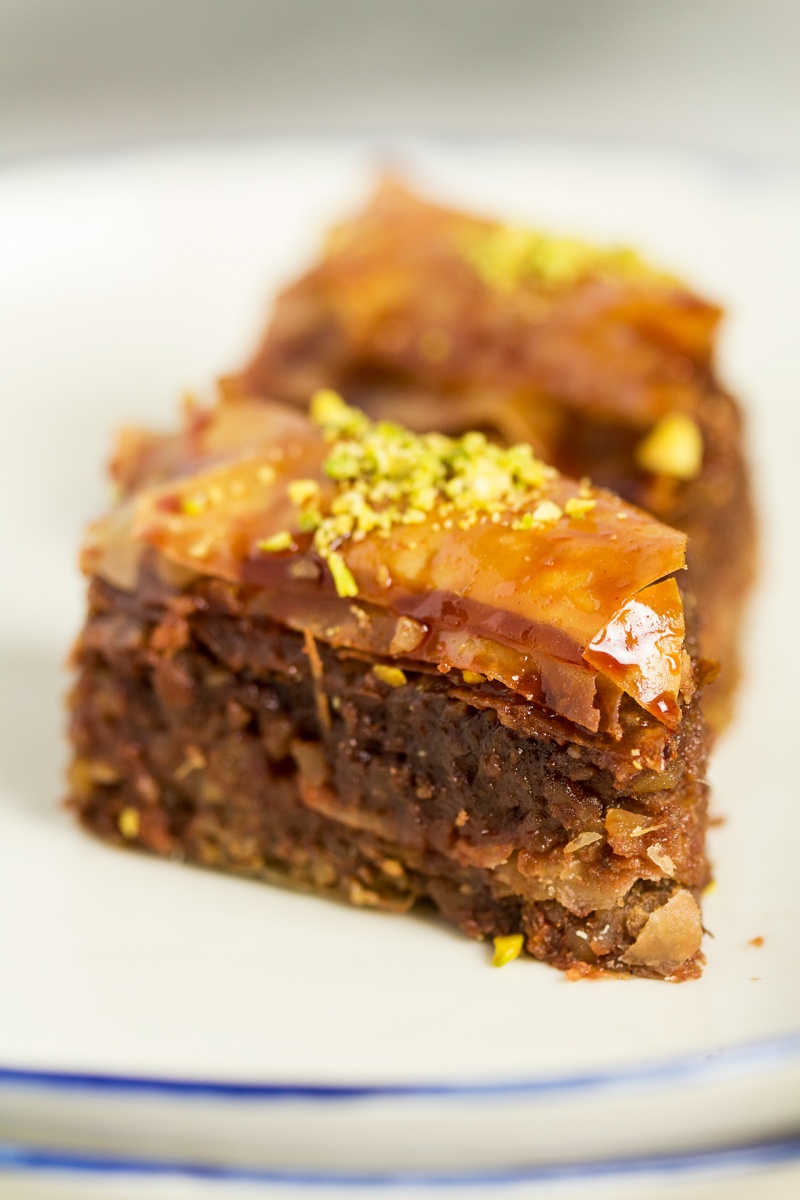 vegan date baklava pieces