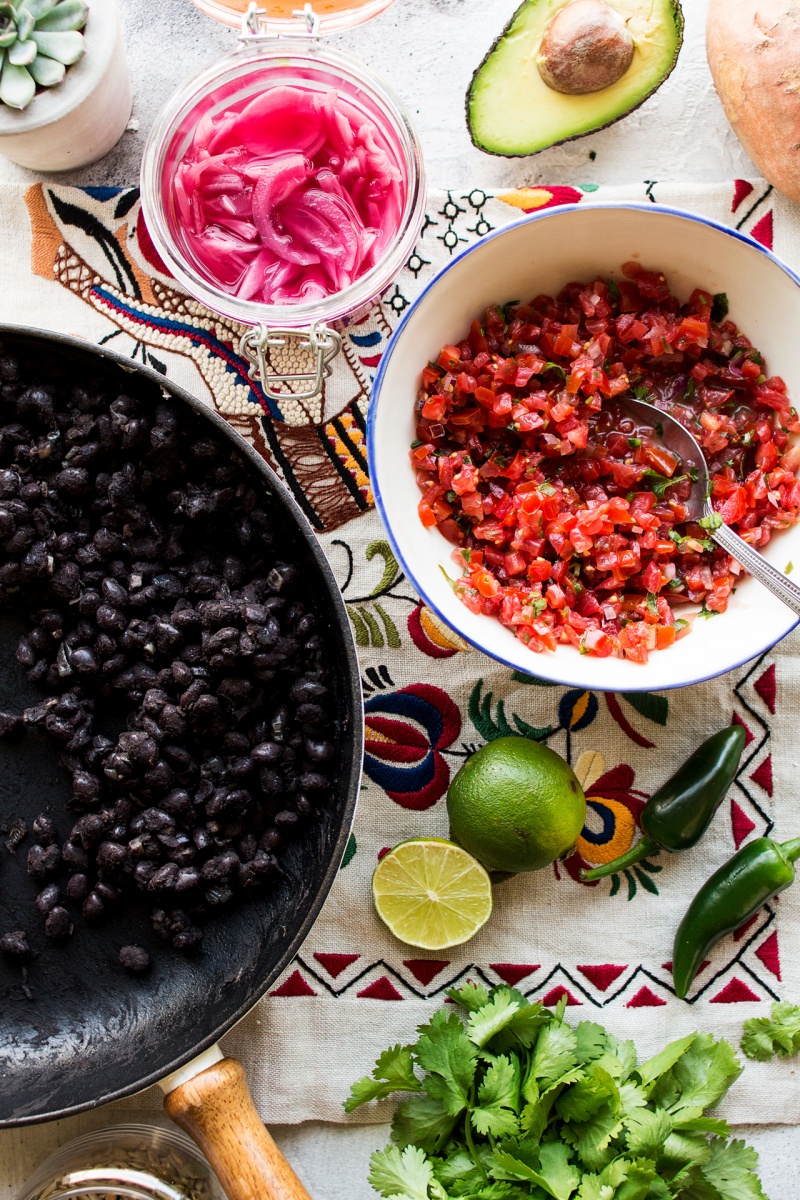 mexican beans sweet potato toast