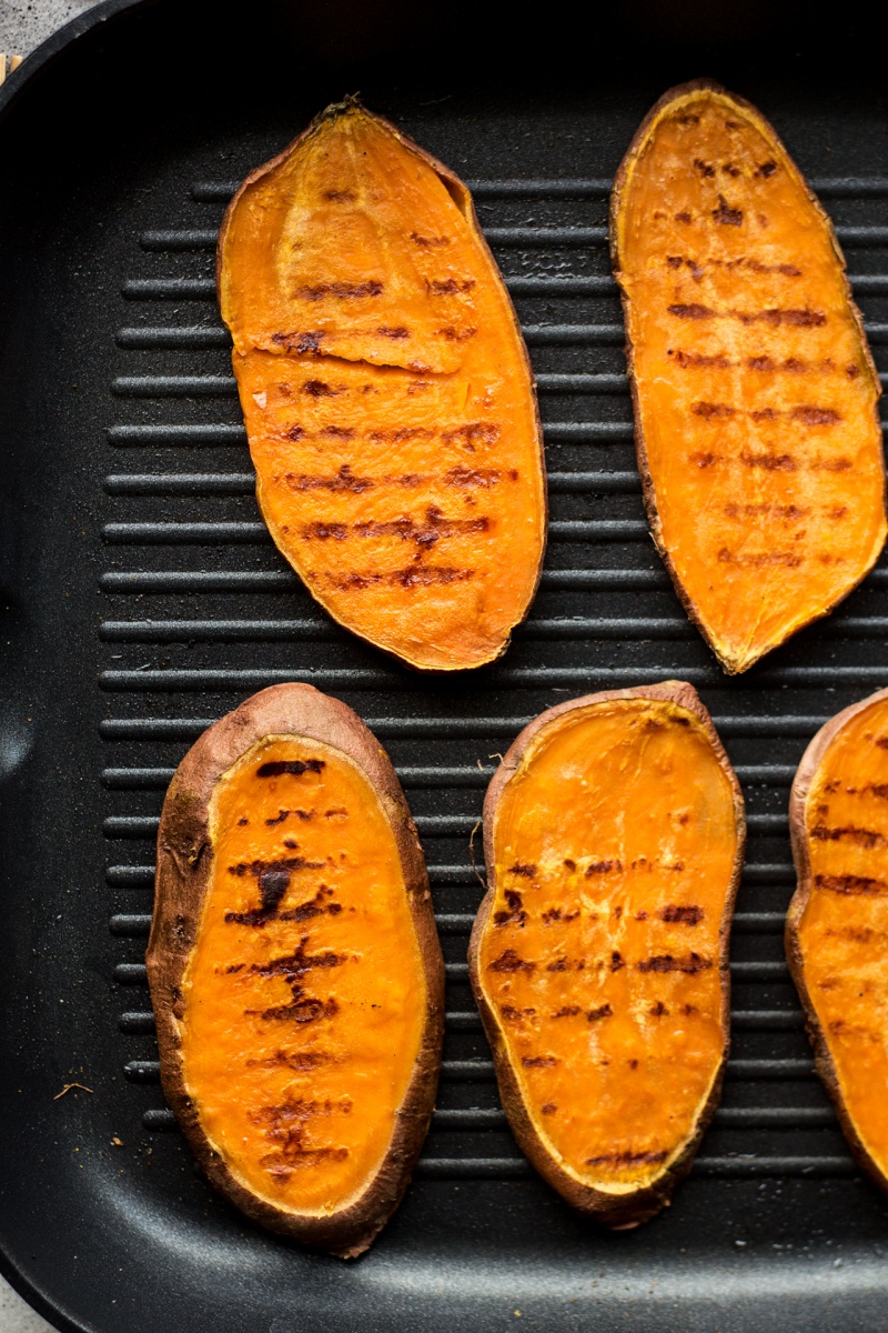 mexican beans sweet potato toast prep