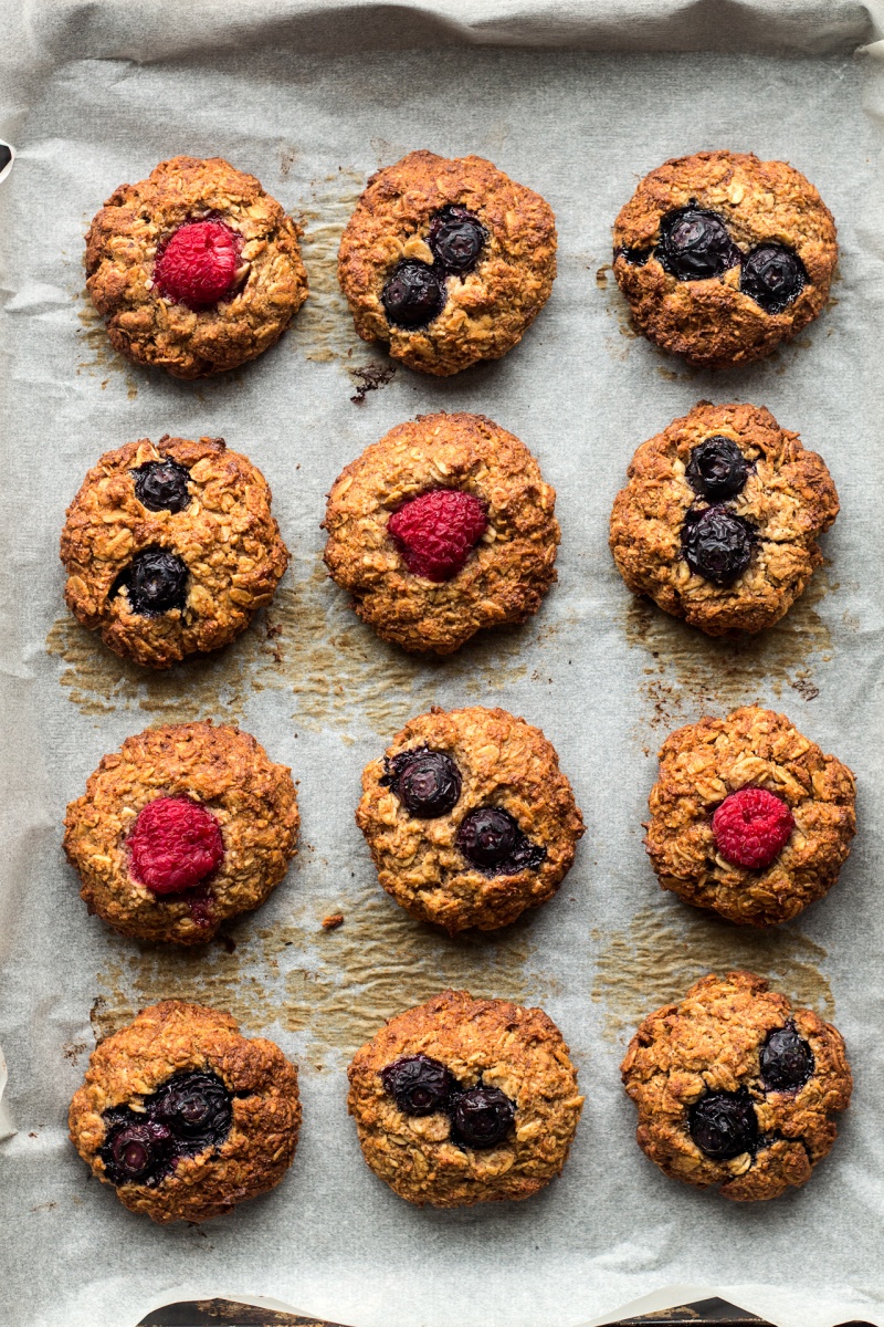 vegan breakfast cookies tray