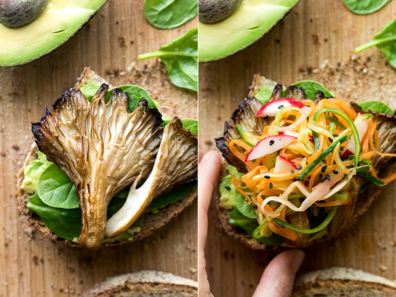 asian mushroom sandwich mushroom prep