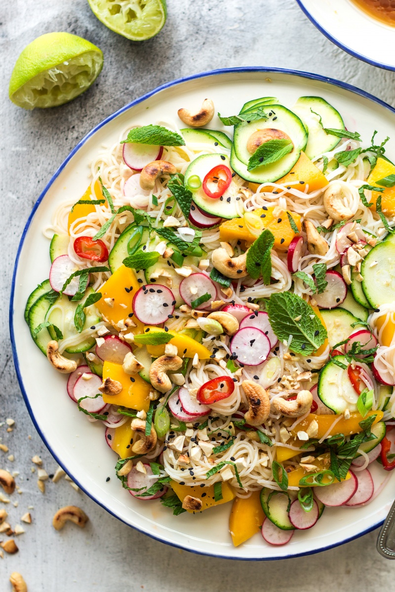 mango zucchini salad sesame