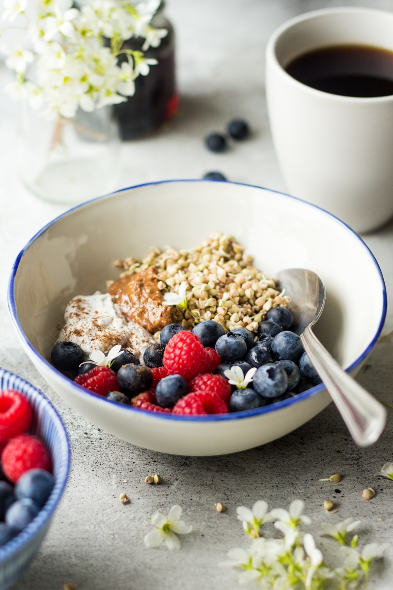 sprouted buckwheat breakfast bowl side