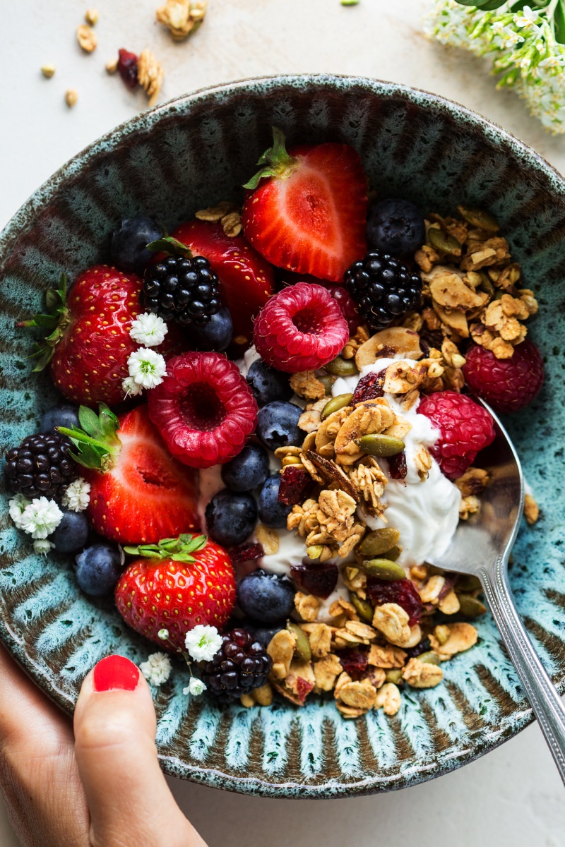 oil-free granola bowl