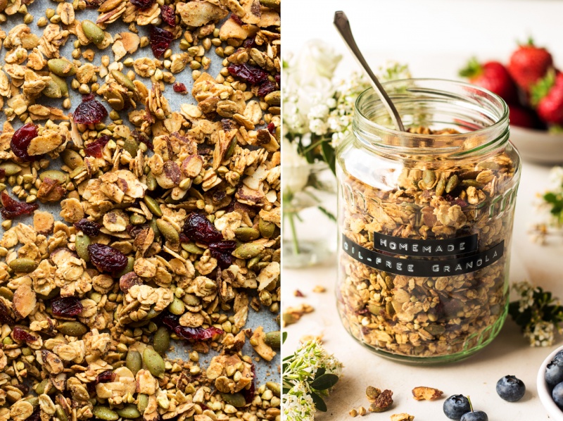 oil-free granola jar