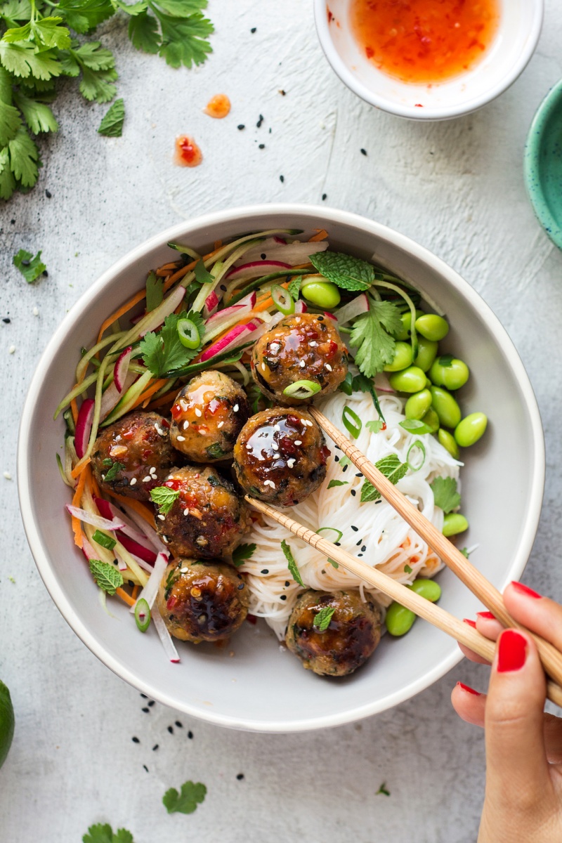 lemongrass aubergine neatballs