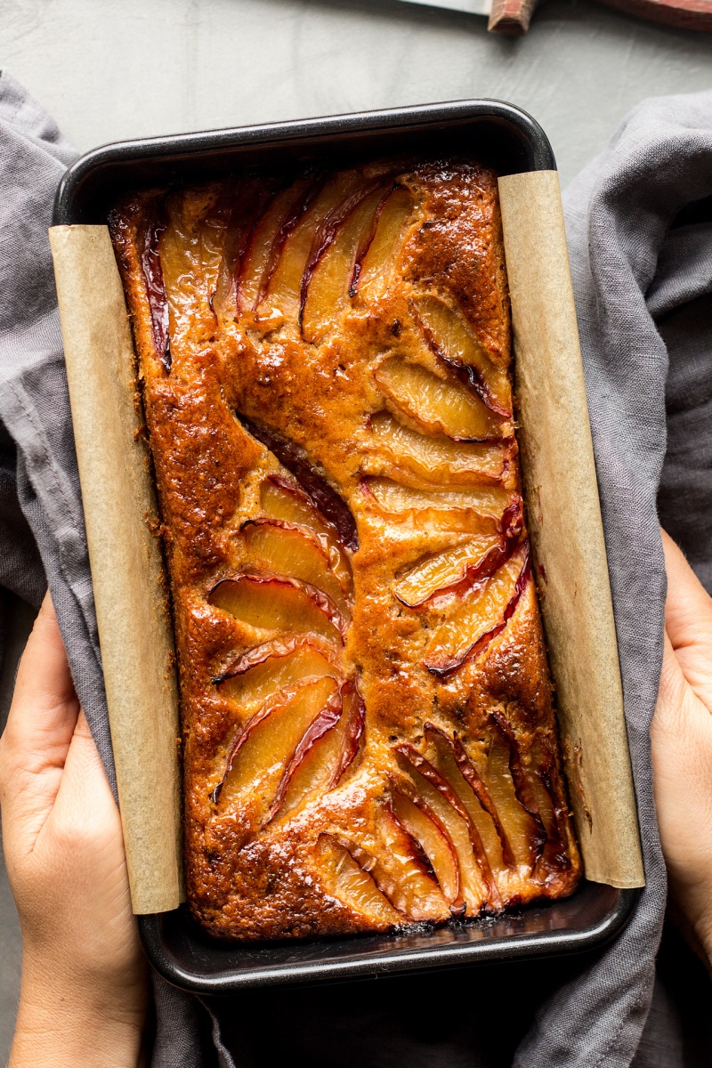 spiced plum loaf baked