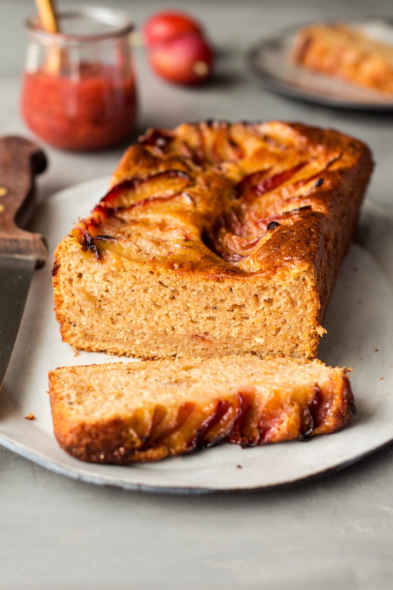 spiced plum loaf cross section