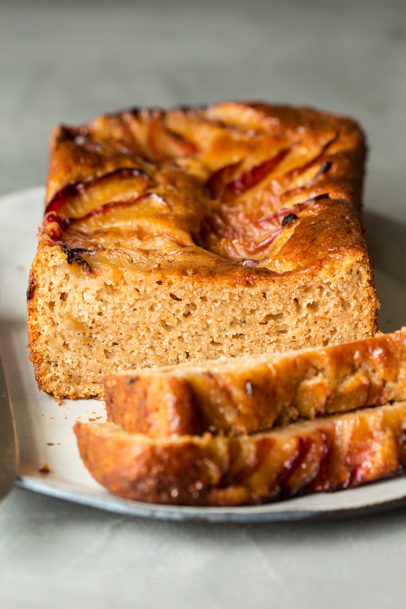 spiced plum loaf side on