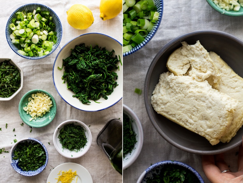 vegan spanakopita filling ingredients