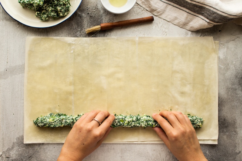 vegan spanakopita filling pastry