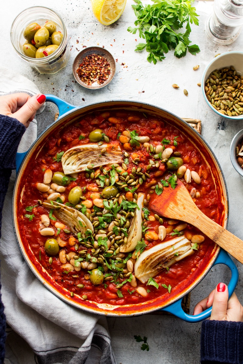 Vegan bean stew with fennel - Lazy Cat Kitchen