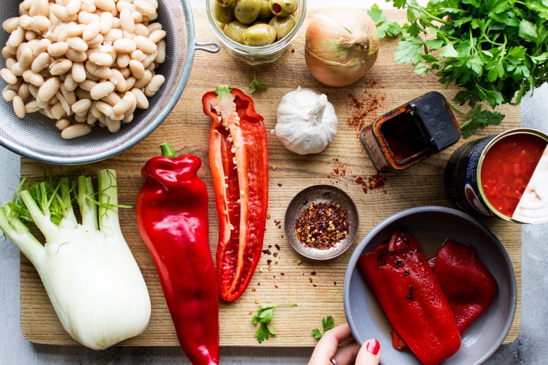 vegan bean stew ingredients