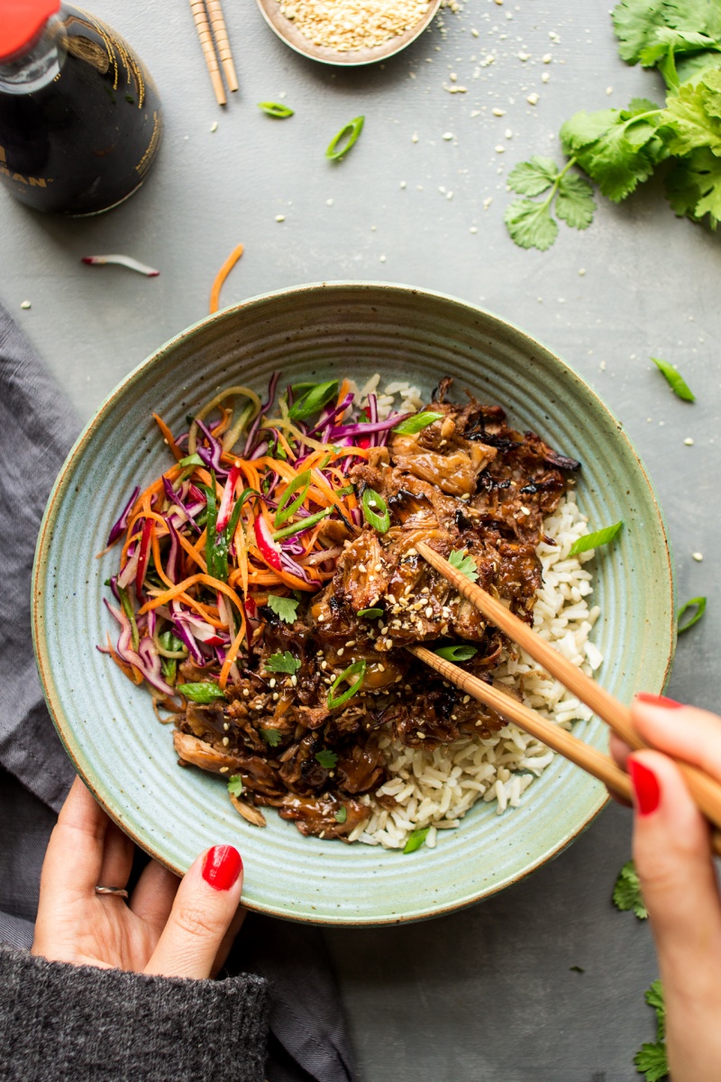 pulled jackfruit bowl