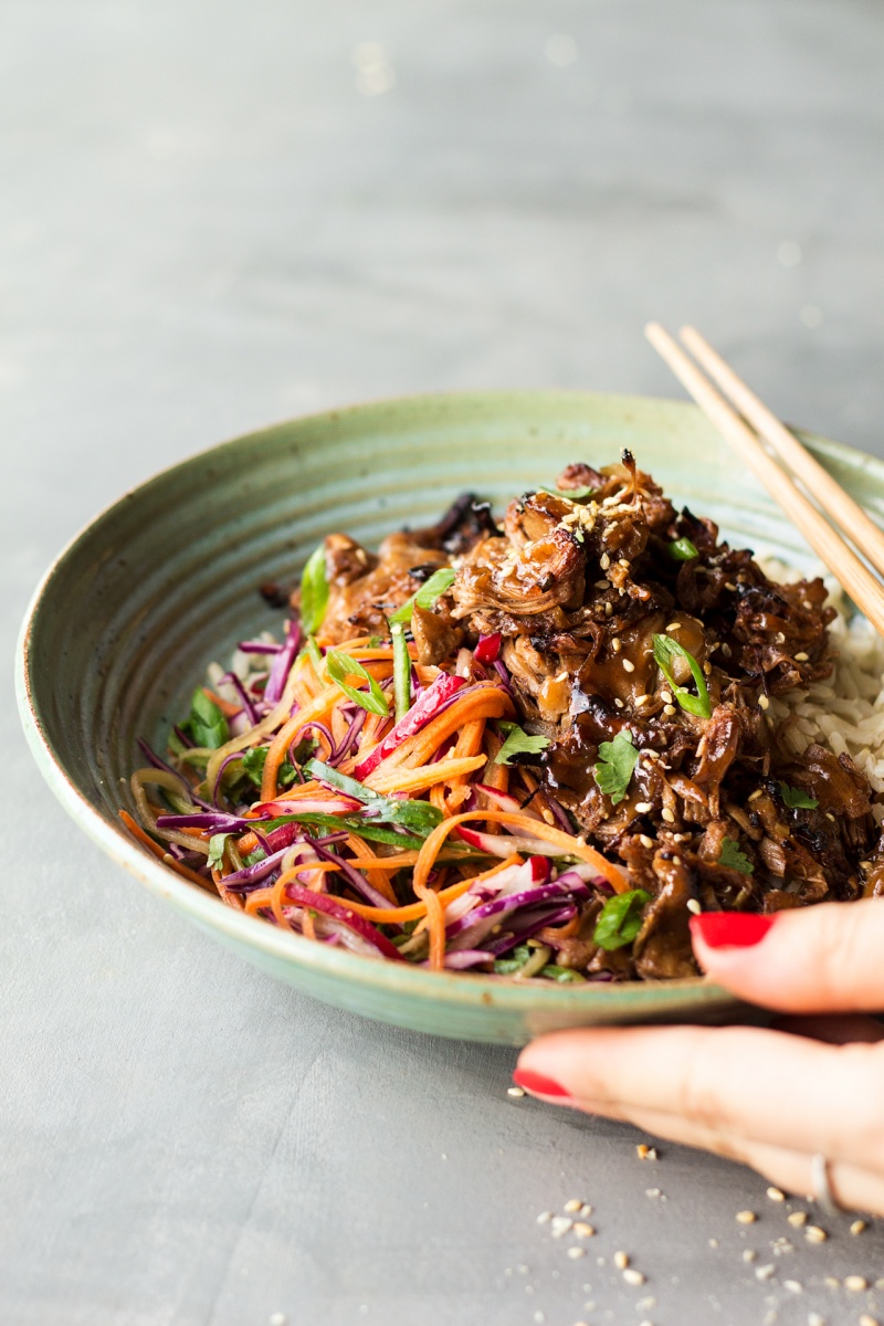 pulled jackfruit bowl side