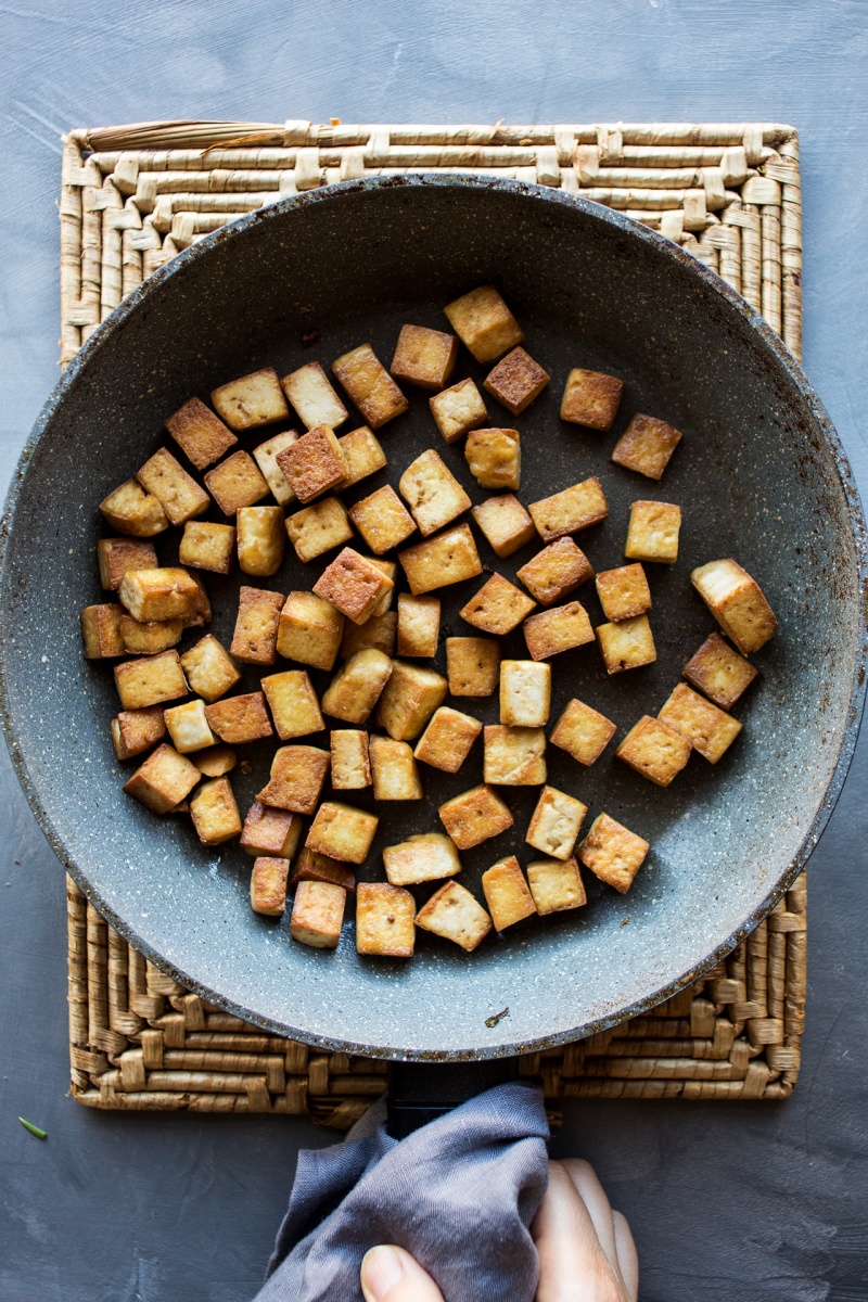 vegan fried rice tofu fried