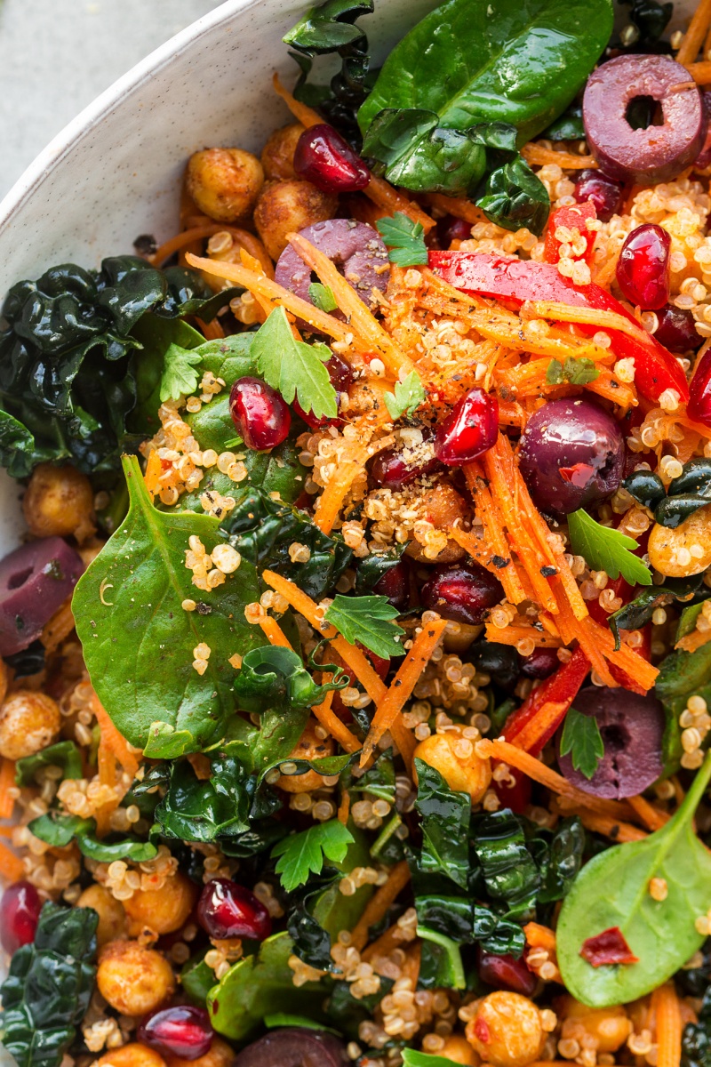 carrot harissa salad close up