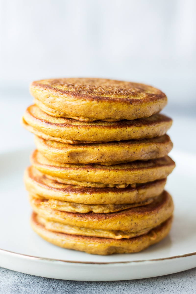 vegan pumpkin pancakes naked