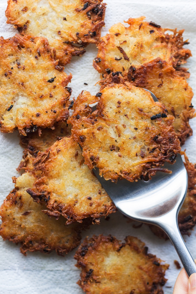 eggless latkes fried