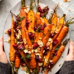 Maple roasted carrots with cranberries-image