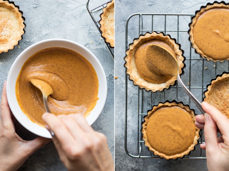 vegan pumpkin pie filling pastry