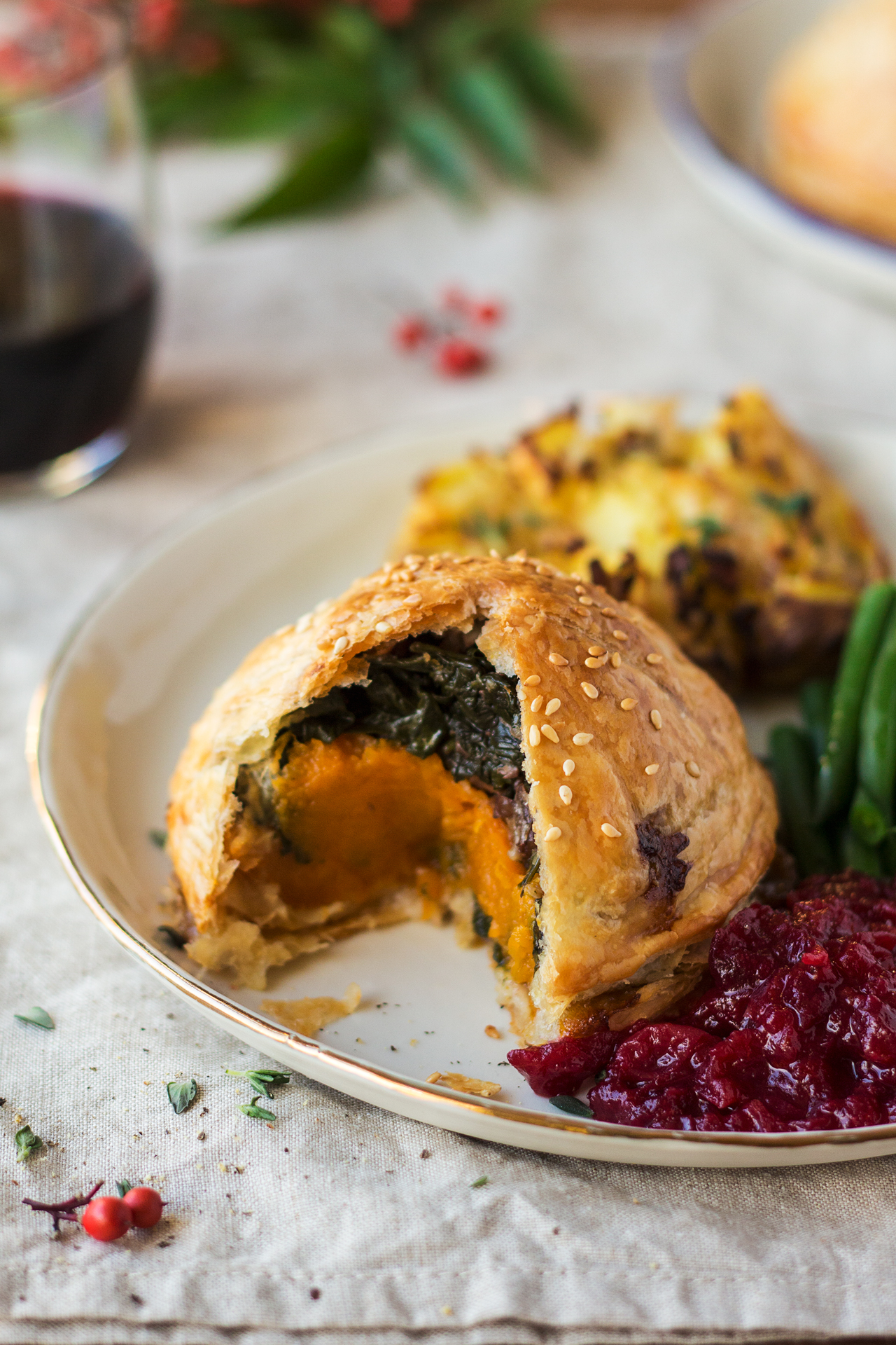 vvegan thanksgiving pithiviers cut