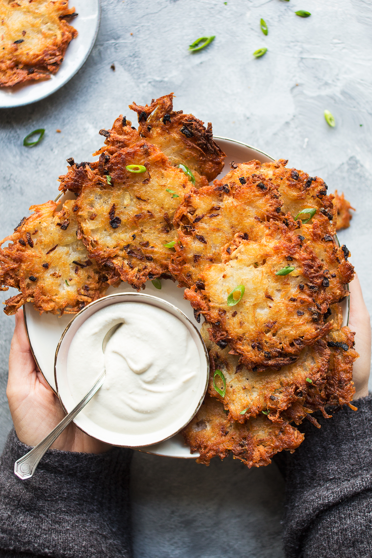 eggless latkes plate