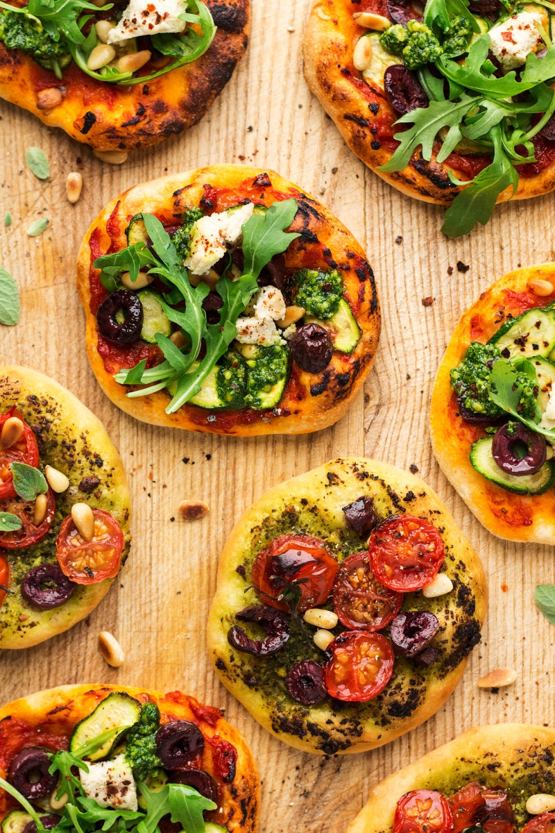 Vegan mini pizzas - Lazy Cat Kitchen