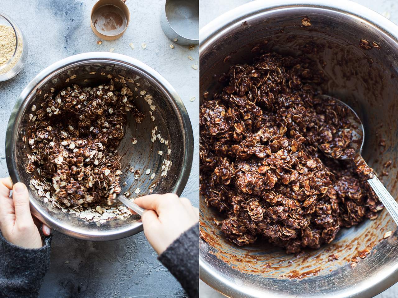 5 ingredient vegan oat cookies mixture