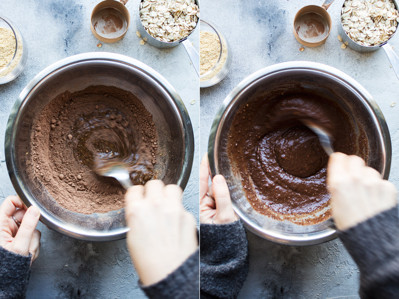 5 ingredient vegan oat cookies process