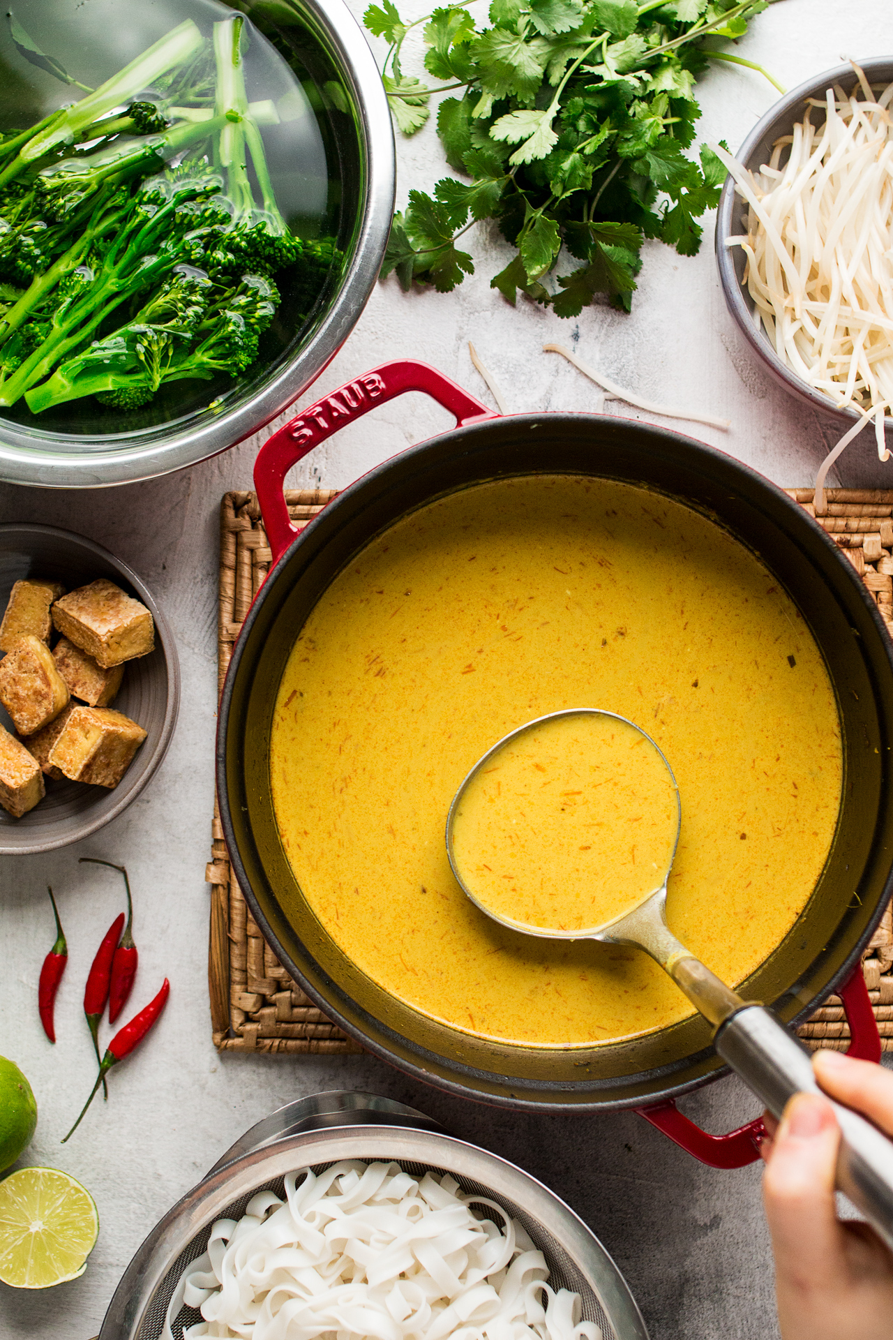 vegan laksa soup ready