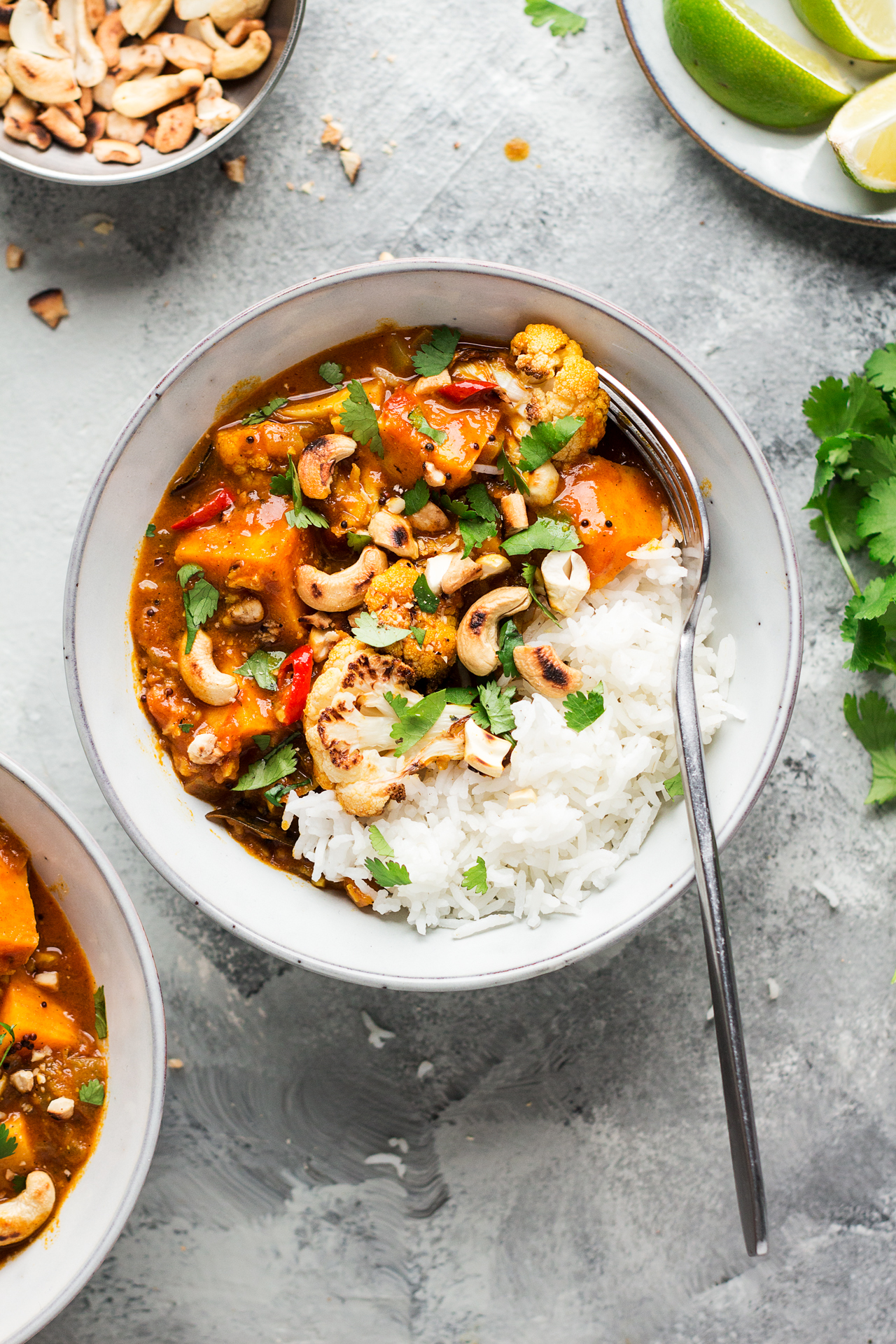 vegan sweet potato curry portion