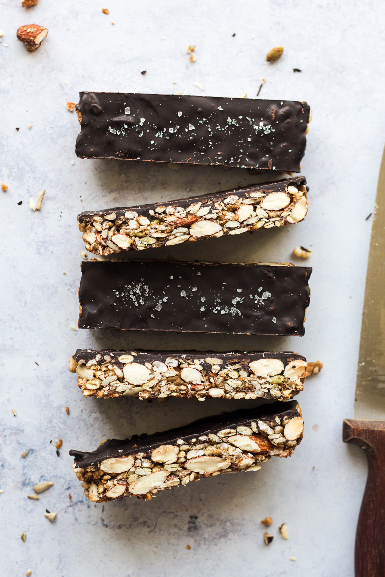 chocolate nut bars marble