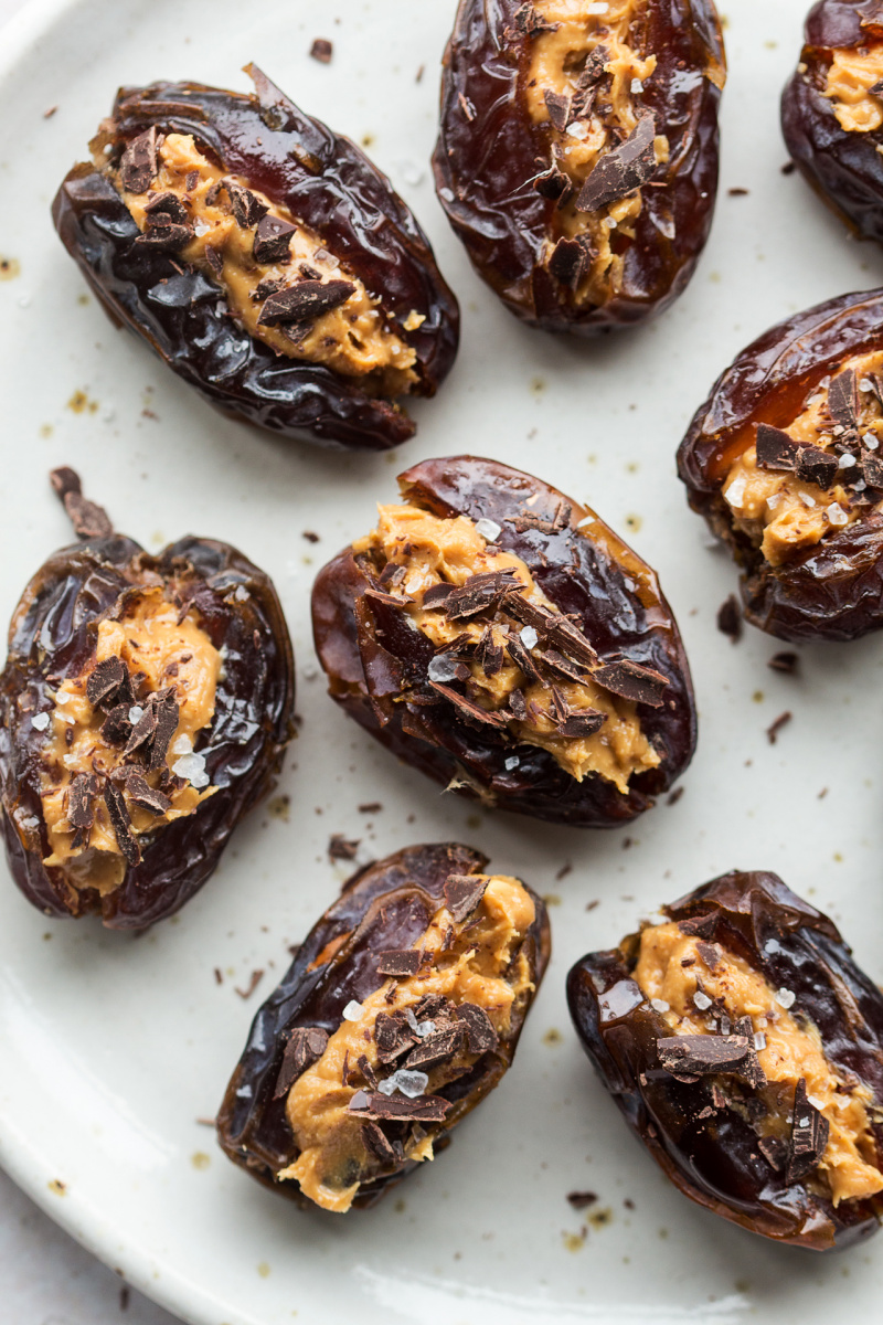 stuffed-dates-with-peanut-butter-lazy-cat-kitchen