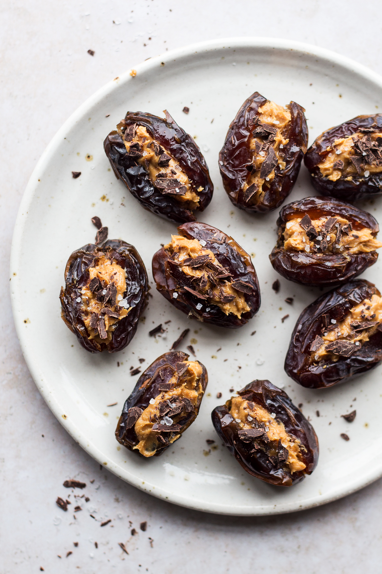 Stuffed Dates with Peanut Butter & Chocolate