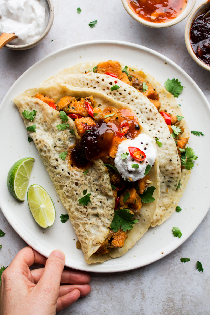 sweet potato dosa