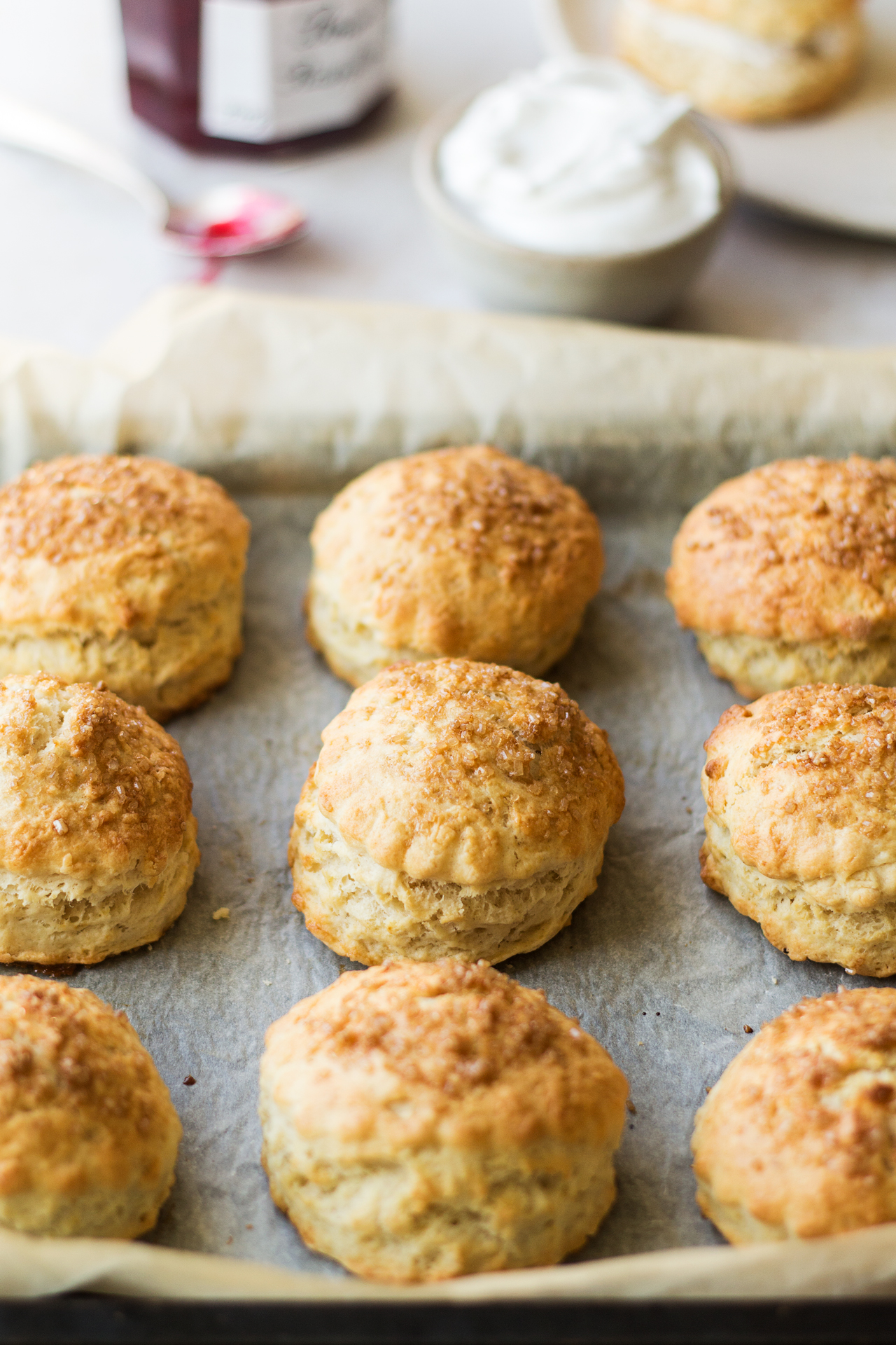 vegan scones baked tray