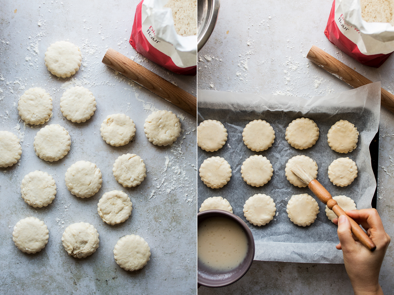 vegan scones glazing