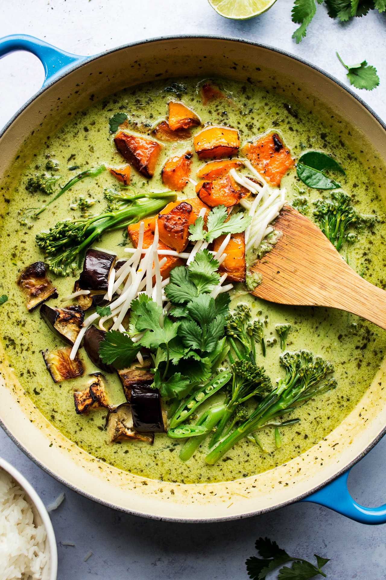 Vegan Thai Green Curry Close Up 