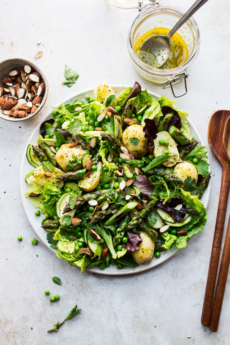 green spring salad