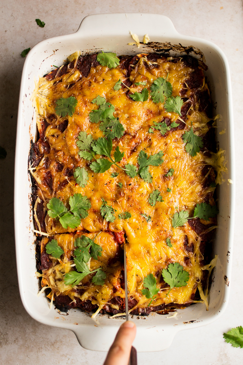 Sweet potato and black bean bake Lazy Cat Kitchen