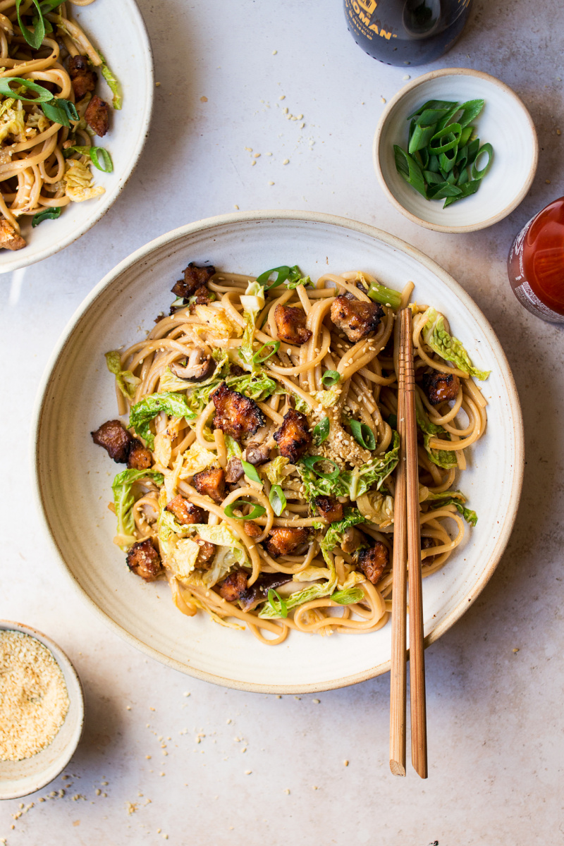 vegan udon noodles