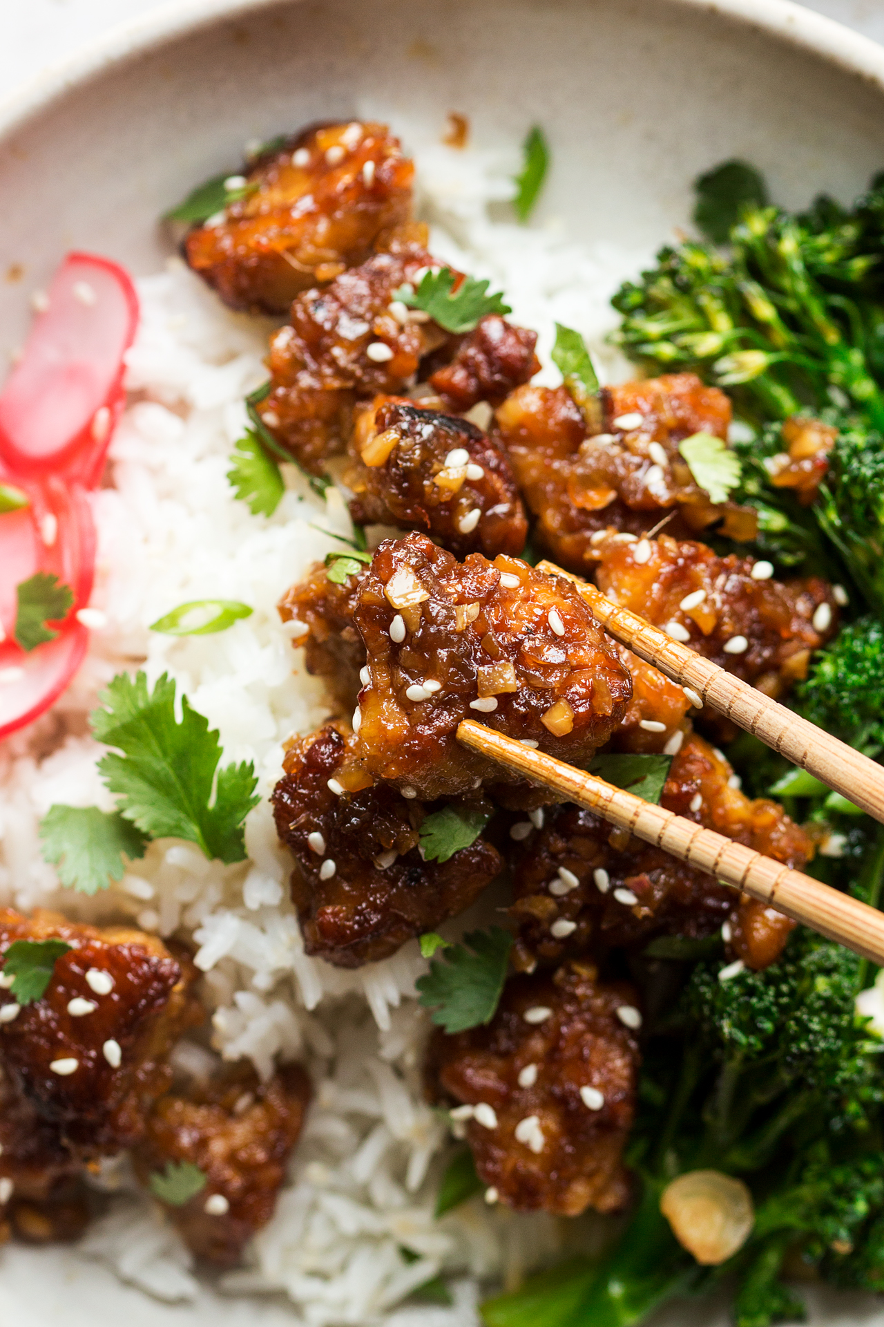 fried tempeh bowls macro