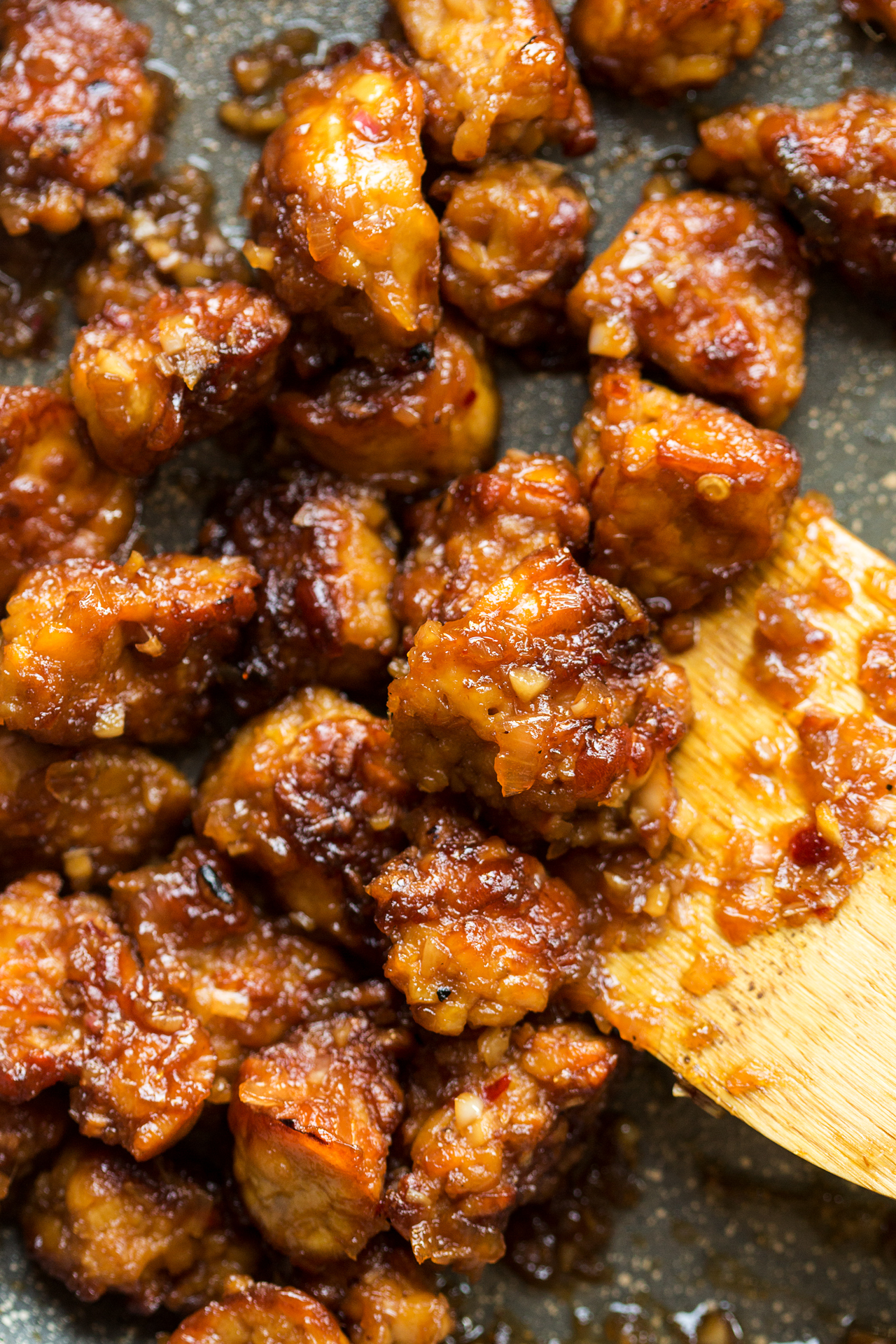 fried tempeh bowls tempeh fried close up