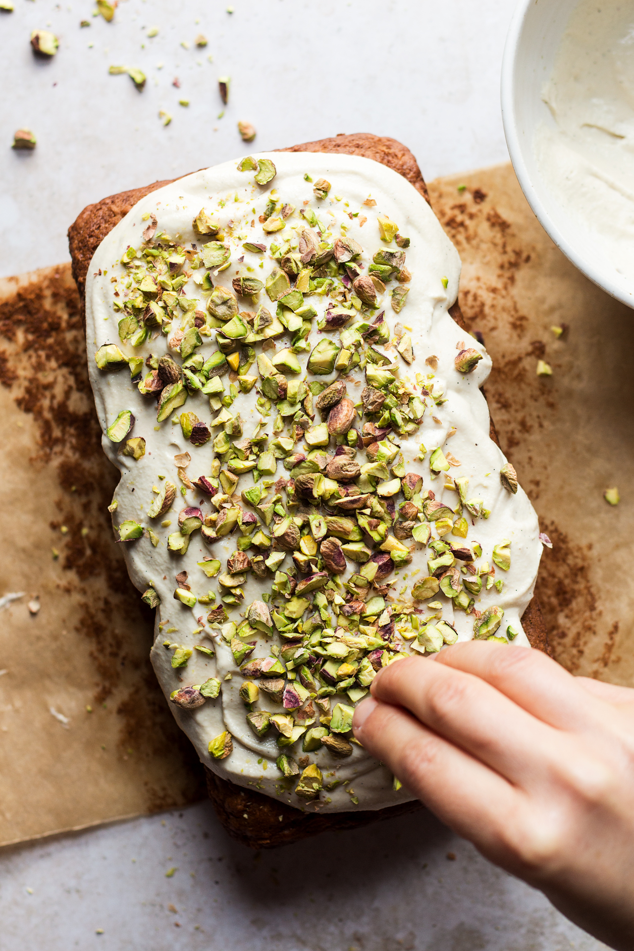 healthy carrot cake pistachios