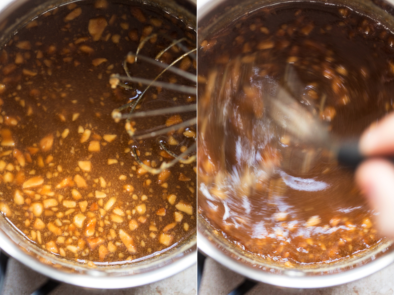 peanut butter caramel making