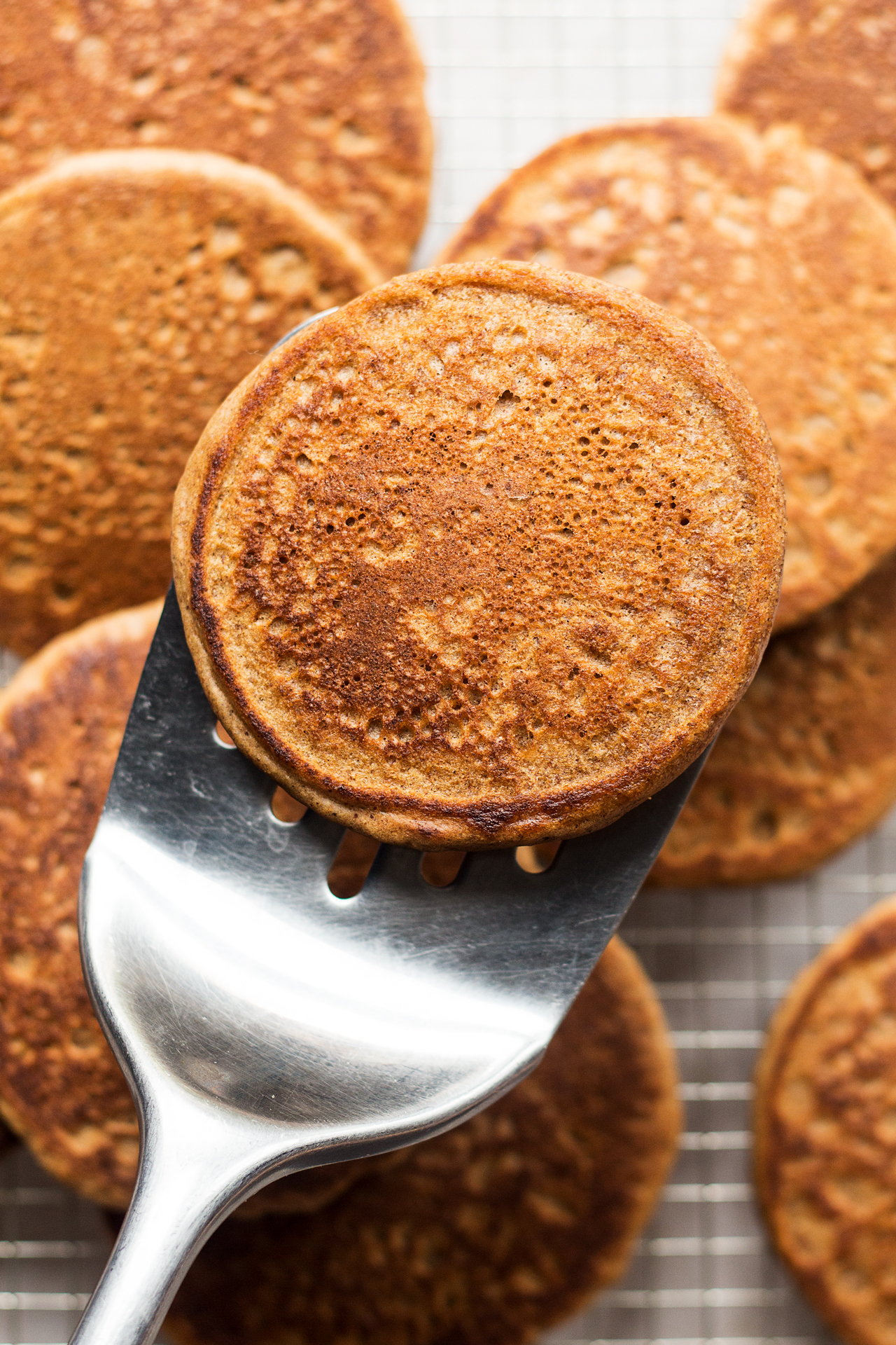 vegan buckwheat pancakes cooked