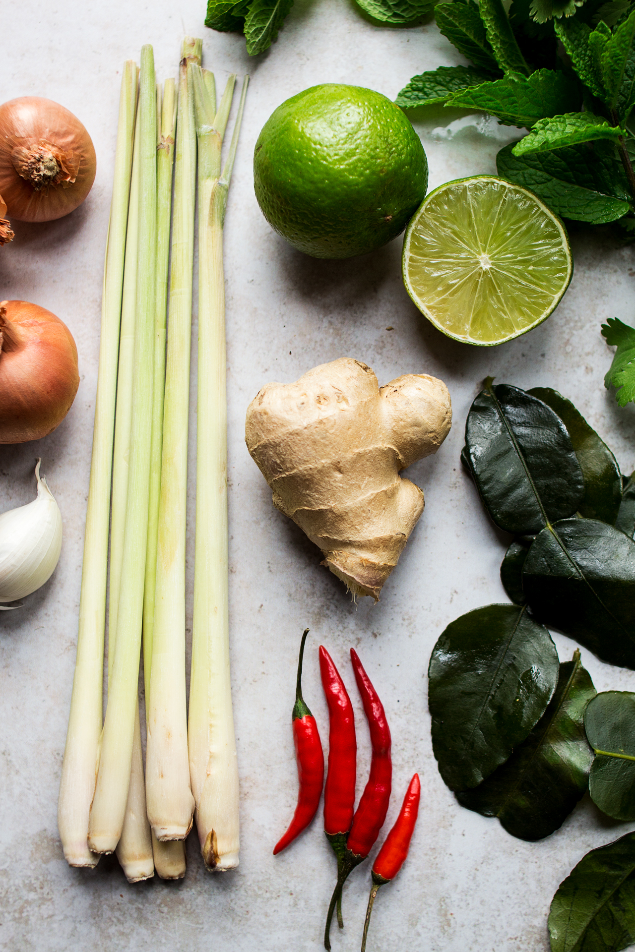 vegan lemongrass soup broth ingredients