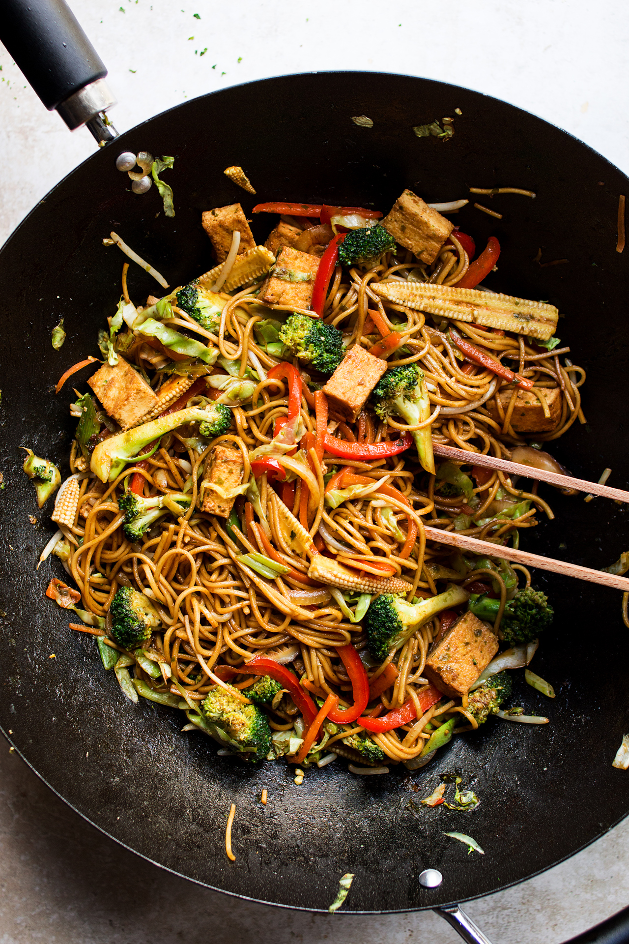 vegan yakisoba wok